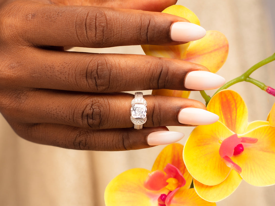 Timeless Elegant Sterling Silver Engagement Ring