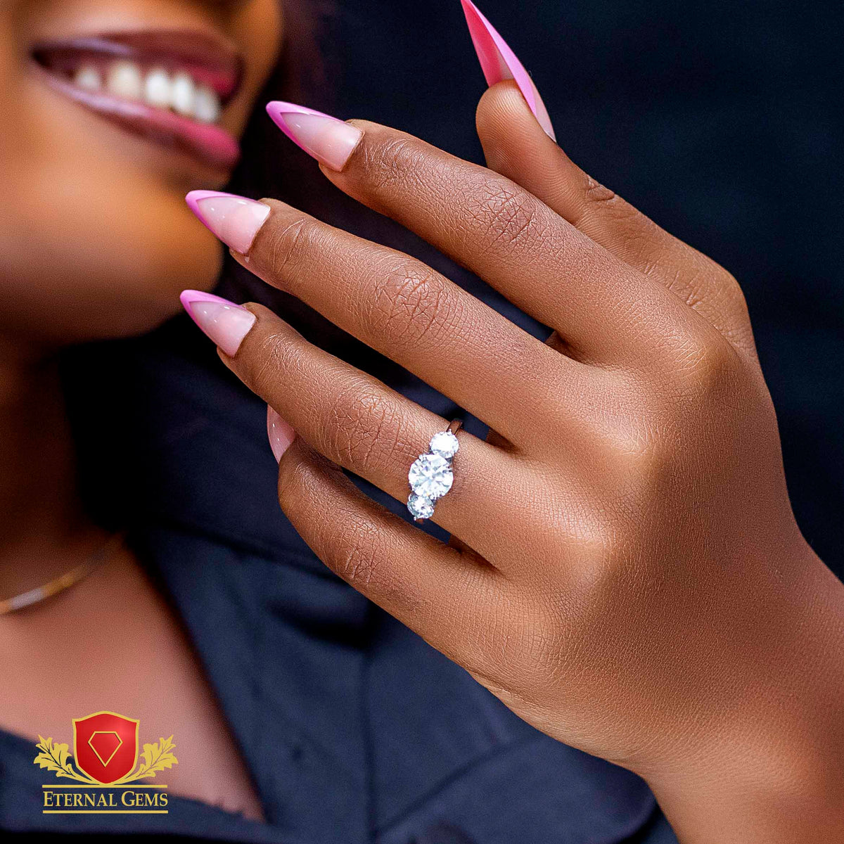 Sophia Moissanite Engagement Ring Eternal Gems