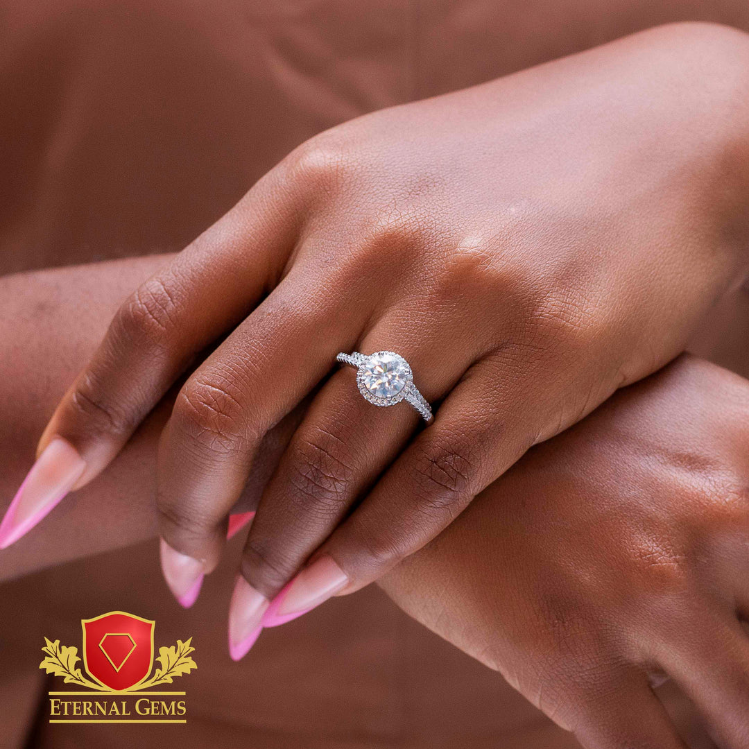 Luna Moissanite Engagement Ring