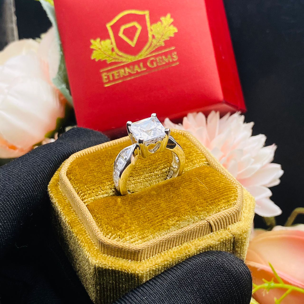 Everly Sterling Silver Engagement Ring Eternal Gems