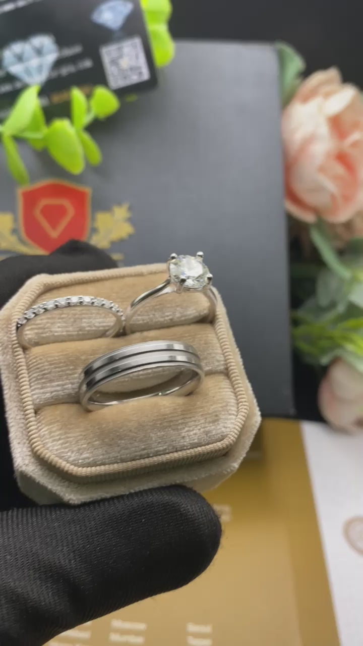 Aleena Moissanite Wedding Set