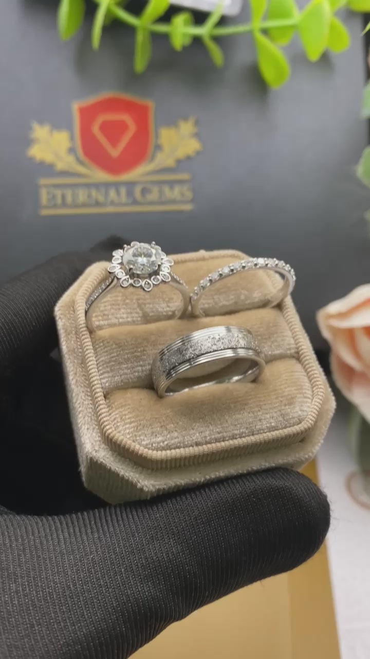 Journi Moissanite Wedding Set