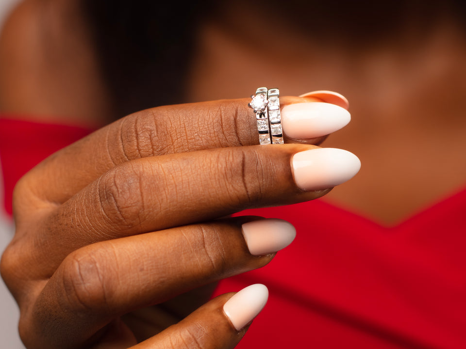 Elegant Sterling Silver Bridal set