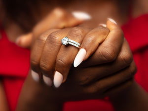 Adele Stunning Sterling Silver Bridal set