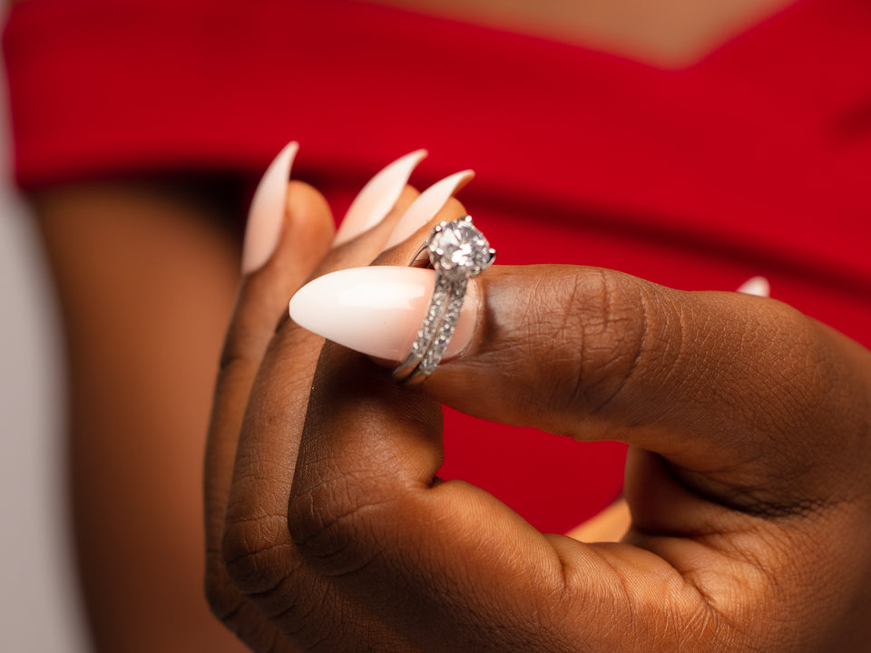 Sharon Crafted Sterling Silver Bridal set