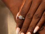 Gem's Exquisite Sterling Silver Engagement ring