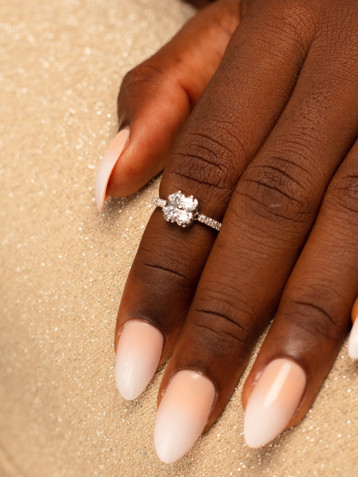 Alluring & Elegance Sterling Silver Engagement ring