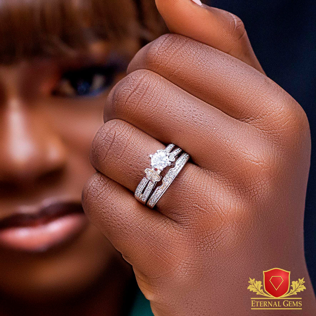 Lade's Exquisite Sterling Silver Bridal Set