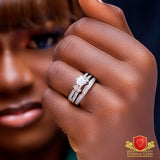 Lade's Exquisite Sterling Silver Bridal Set