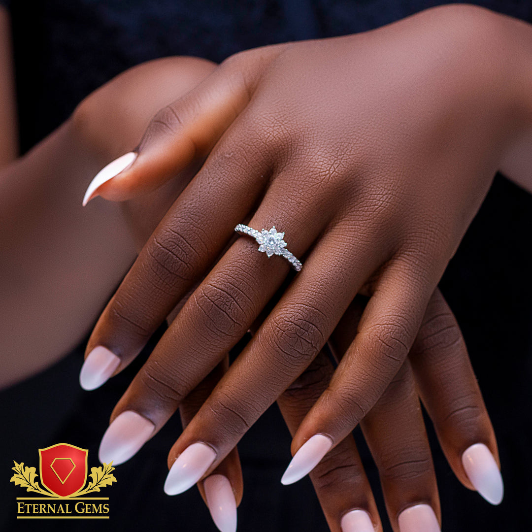 Jane's Exclusive Sterling Silver Engagement Ring – Eternal Gems