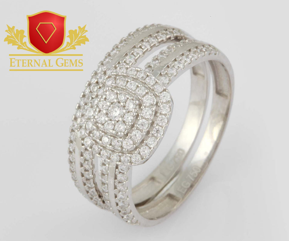 18karat White Gold Bridal Set
