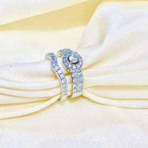 Stunning Silver Bridal set is the perfect set