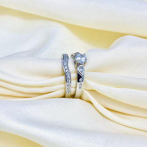 Stunning Silver Bridal set is the perfect set