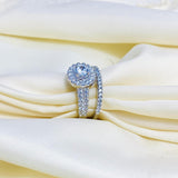 Stunning Silver Bridal set is the perfect set