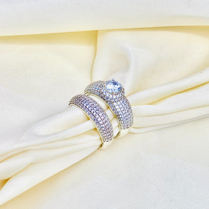 Stunning Silver Bridal set is the perfect set