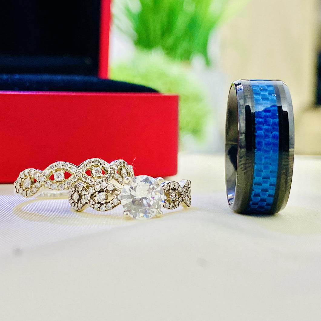 Beautiful Silver wedding set is the perfect set