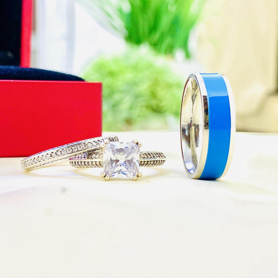 Beautiful Silver wedding set is the perfect set