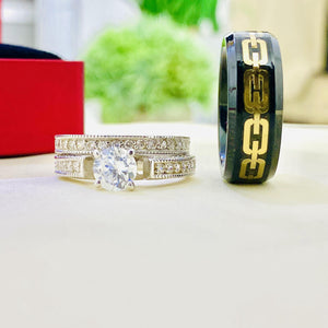 Beautiful Silver wedding set is the perfect set