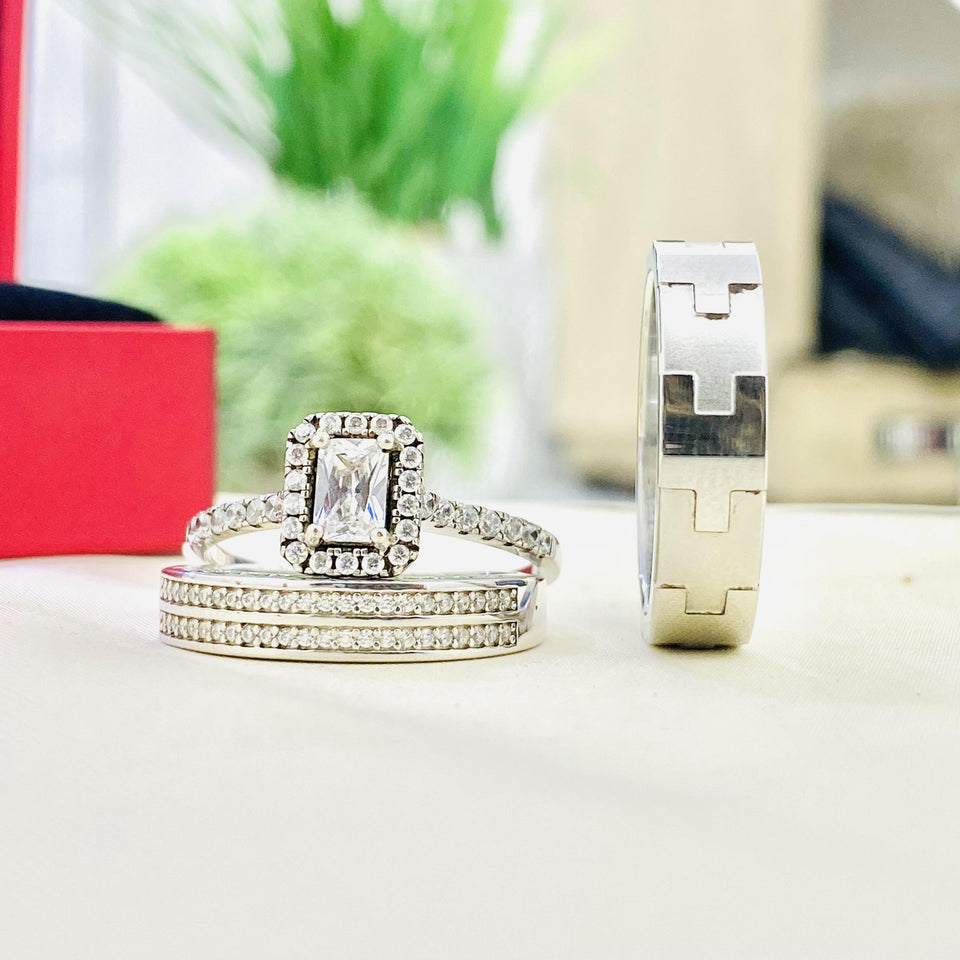 Beautiful Silver wedding set is the perfect set