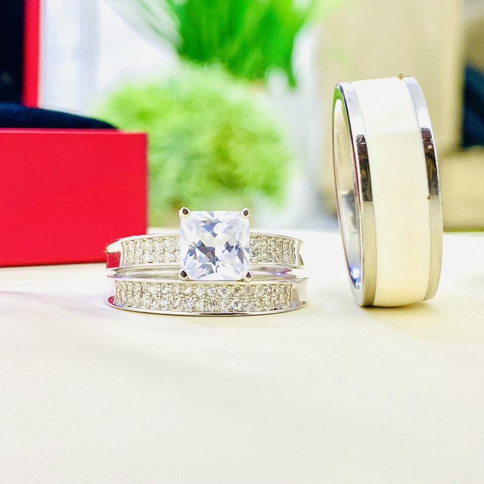 Beautiful Silver wedding set is the perfect set
