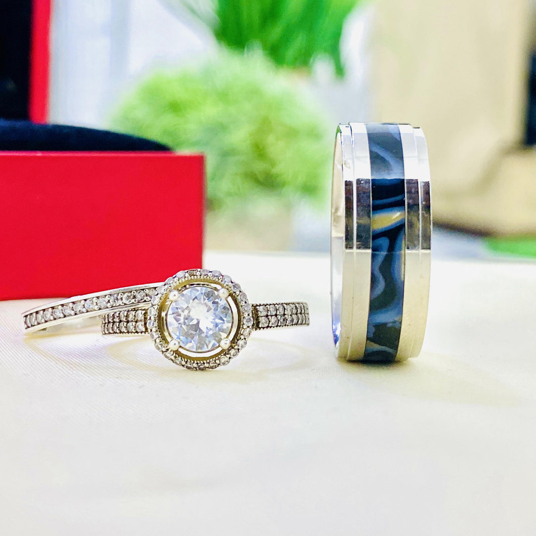 Beautiful Silver wedding set is the perfect set