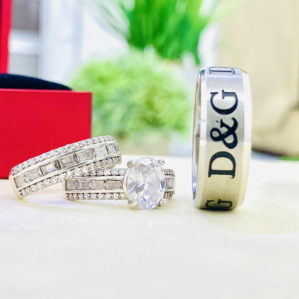 Beautiful Silver wedding set is the perfect set