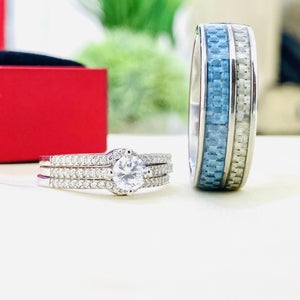 Beautiful Silver wedding set is the perfect set