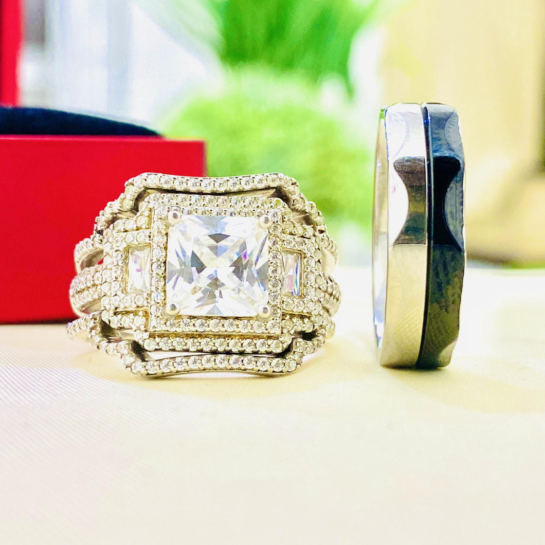 Beautiful Silver wedding set is the perfect set