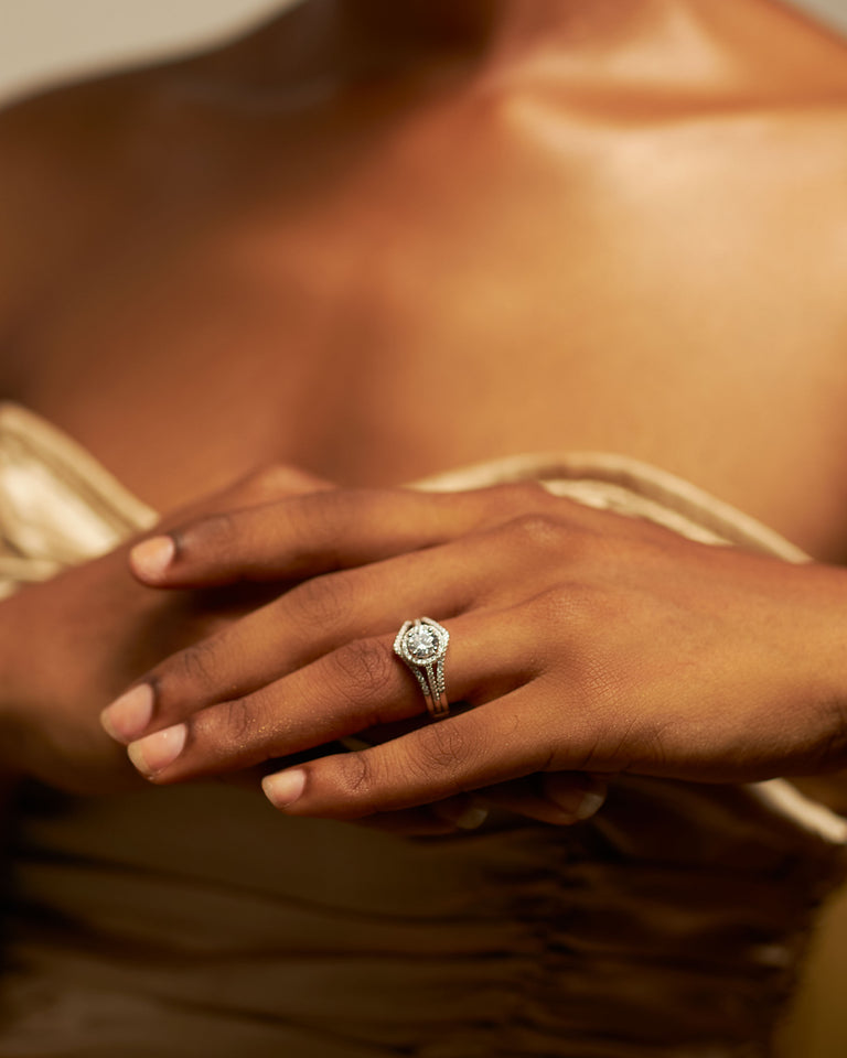 Beautiful Silver Engagement set is the perfect set.