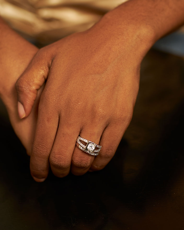Beautiful Silver Bridal set is the perfect set.